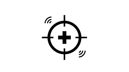 Target Focus Icon – Crosshair Signal Detection Symbol