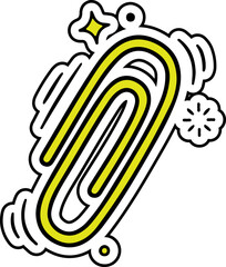 Digital Paperclip Icon for Office and Productivity Concepts