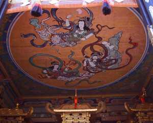 日光市　日光東照宮　神輿舎　天女の天井画