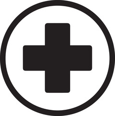 Obraz premium A bold, simple medical cross symbol, offering an instantly recognizable representation of healthcare, health, and medical aid. 