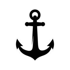 “Minimal Anchor Icon – Classic Nautical Maritime Vector Symbol”