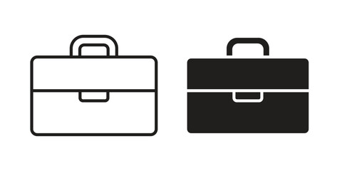 Suitcase icons set. Pixel Perfect scalable icons.