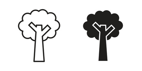 Tree icons set. Pixel Perfect scalable icons.