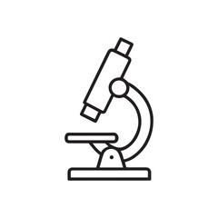 Microscope Icon – Scientific Research and Laboratory Equipment Symbol