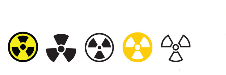 Radiation Warning Symbol Hazardous Danger Sign Nuclear Safety Alert Icon