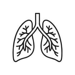 Healthy Lungs Icon – Respiratory System and Pulmonary Care Symbol
