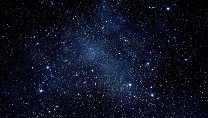 A dense cluster of shimmering stars against a dark, nebulous expanse of cosmic beauty