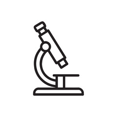 Microscope Vector Icon – Laboratory Research, Scientific Equipment