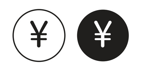 Yen icons set. Pixel Perfect scalable icons.