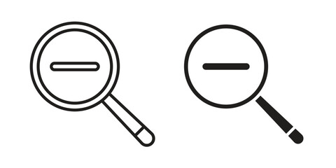 Zoom out icons set. Pixel Perfect scalable icons.