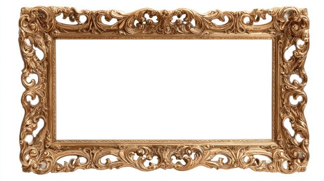 an ornate, gold framed mirror