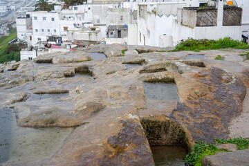 Phoenician necropolis in front of the Tangier medina, Marshan neighborhood, Tangier, Morocco, North Africa
