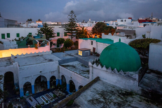 Islamic cemetery next to Raisuni Palace (Raisuli), Asilah, Morocco, North Africa