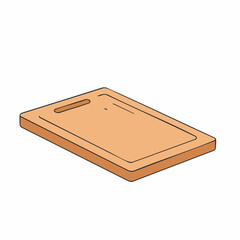 Angled Wooden Cutting Board with Handle Hole and Simple Design