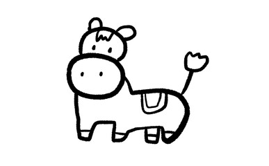 馬の手描きイラスト