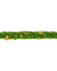 Festive Holly Wreath and Green Garland with Festive Ribbon. Holiday Botanical Decoration with Holly Leaves and Berries. Seasonal Christmas Wreath Vector Illustration ideal for Christmas Cards, Decorat