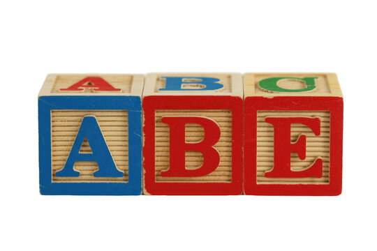 ABC blocks on transparent background