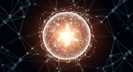 Stunning digital world map visualization highlights global data flow and dynamic network connections across continents with vibrant light beams