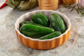 Jalapeno hot green fresh pepper