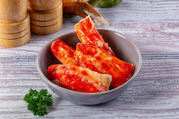 Natural wild crab meat leg