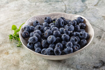 Sweet juicy ripe blueberry heap