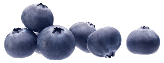 Group of fresh blueberries isolated