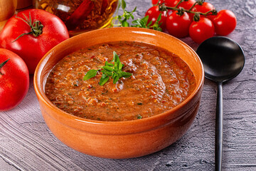 Gazpacho - cold Spanish tomato soup