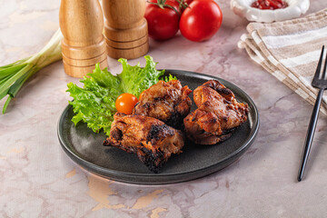 Hot Grilled chicken thigh barbecues