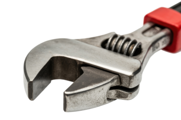 Adjustable Wrench on Transparent Background