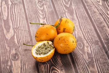 Yellow sweet juicy passion fruit