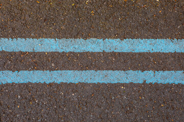 Fototapeta premium Double Blue Line in Nottingham, UK