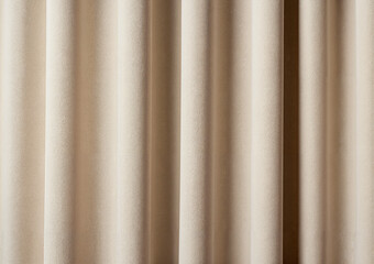 Neutral curtains closed indoors portraying feelings of &ldquo;blue Monday&rdquo;  