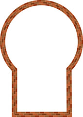 Rounded Horseshoe Arch brick frame
