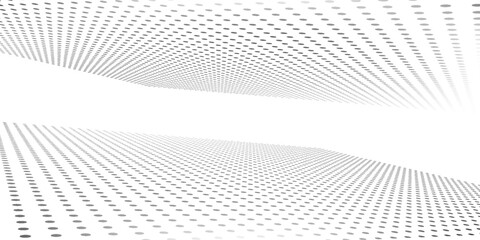 Fototapeta premium Dotted gradient halftone background. Horizontal seamless dots pattern in pop art style. Abstract modern stylish texture. Vector illustration.