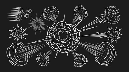 Dynamic Set Of Explosion And Impact Effects With Bursts And Shockwaves © SHEULI