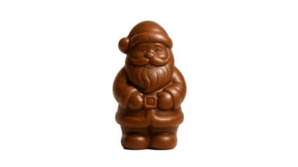 chocolate santa isolated on white