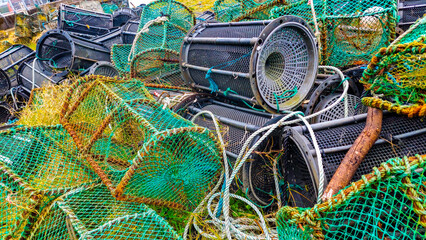 New and old lobster traps