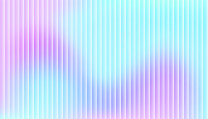 Glass effect soft color gradient striped refracted vector background. Abstract colorful ribbed creative textured backdrop for banners, posters