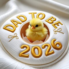 A textured embroidered design for dad-to-be in 2026