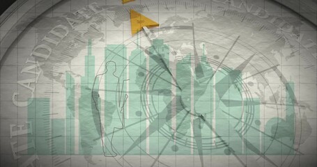 The needle of compass points to the word talent ignoring the words candidate. The ideal candidate. Business concept for talent acquisition, coaching, promotion and performance evaluation.