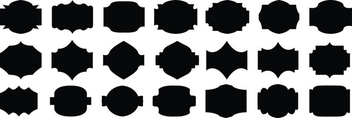 Set of islamic shape illustration design.  Arabic door and window vector silhouette. Traditional islamic window shapes in oriental style. 