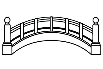 bridge line art black and white line art on white background