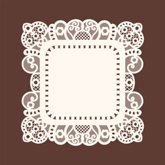 Square Vintage Classic Lace Doily Paper