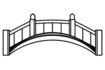 bridge line art black and white line art on white background
