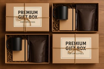 corporate premium gift box for employees office appreciation packaging and elegant corporate present set for professional staff gifting