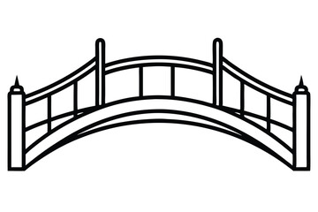 bridge line art black and white line art on white background