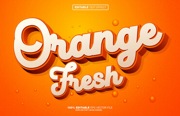 Orange 3D editable text effect