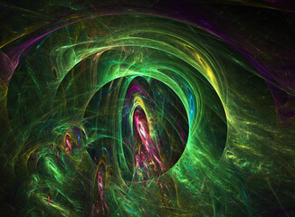 Fractal colored abstract on black background