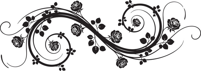 Elegant Vintage Floral Frame  Vector Design