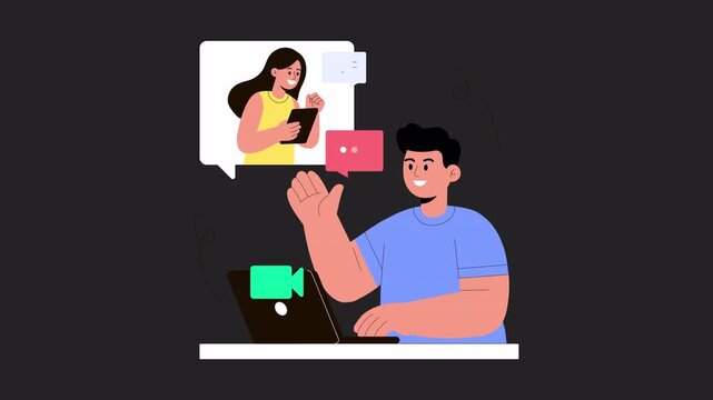 Video Call Animation Alpha Channel 